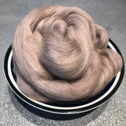 Heather Taupe Merino Wool Roving - 1 oz - Soft Roving for Nuno Felting, Wet Felting, Needle Felting, Weaving and Crafts